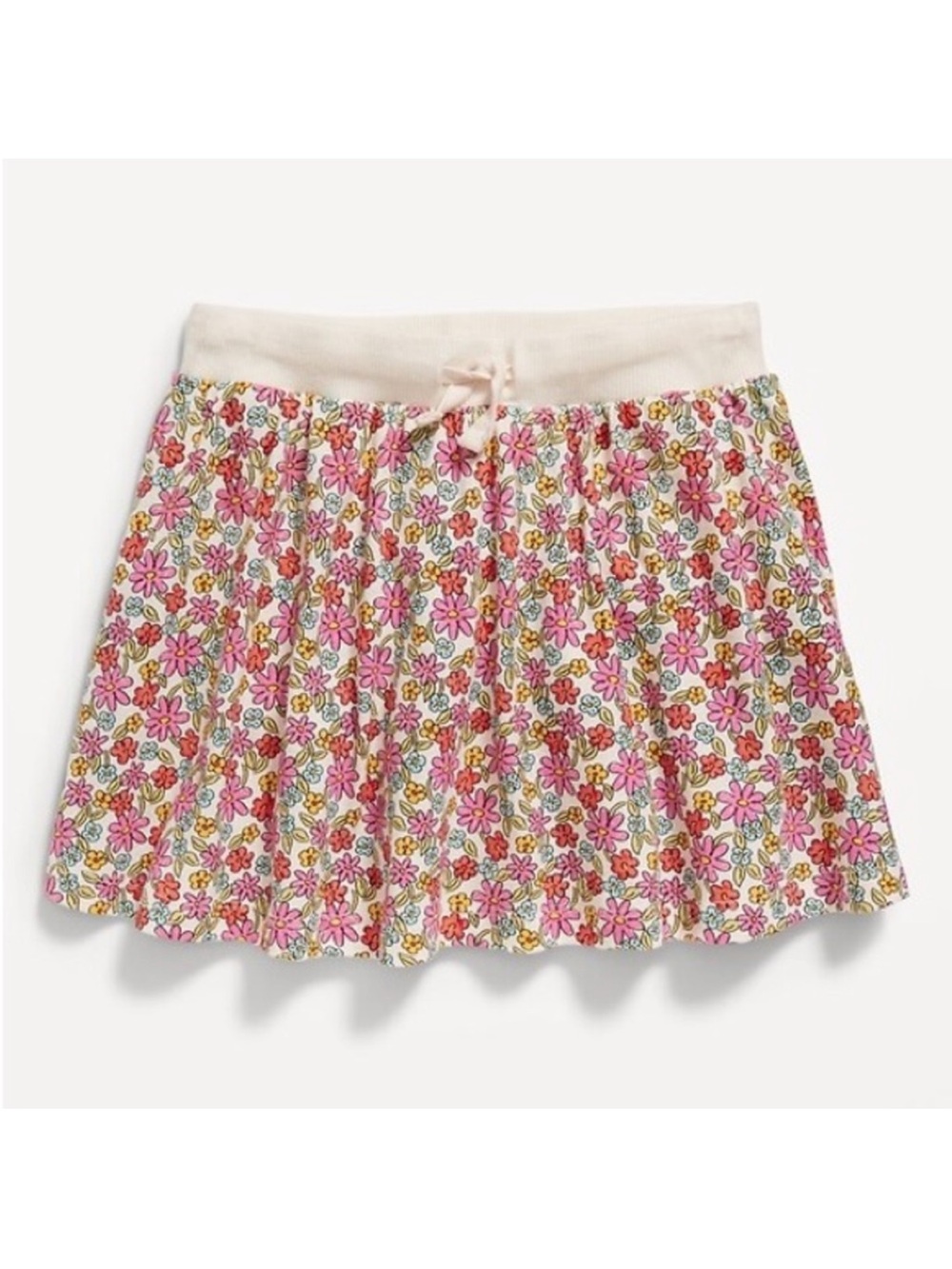 Old Navy Girls Floral Skirt Size L 10/12 NWOT Drawstring Waist Multicolor